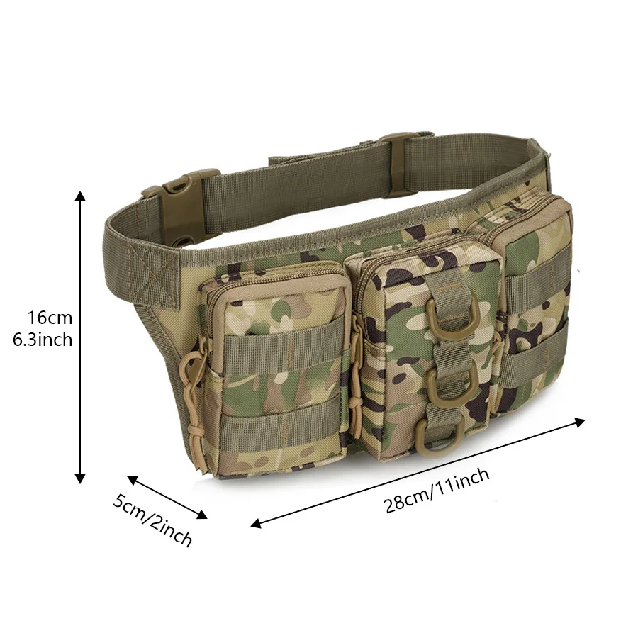 Riñonera táctica impermeable camuflaje para entrenamiento y ciclismo - imagen 5