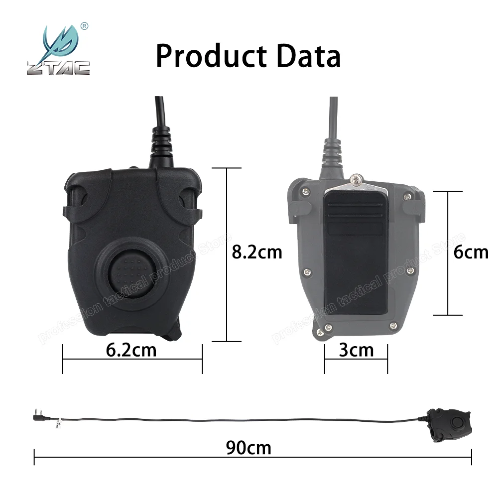 Z-tac Auriculares PTT Softai Tácticos Kenwood - imagen 3