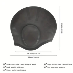 DIZETION Gorro de silicona para natación con bolsillos para orejas