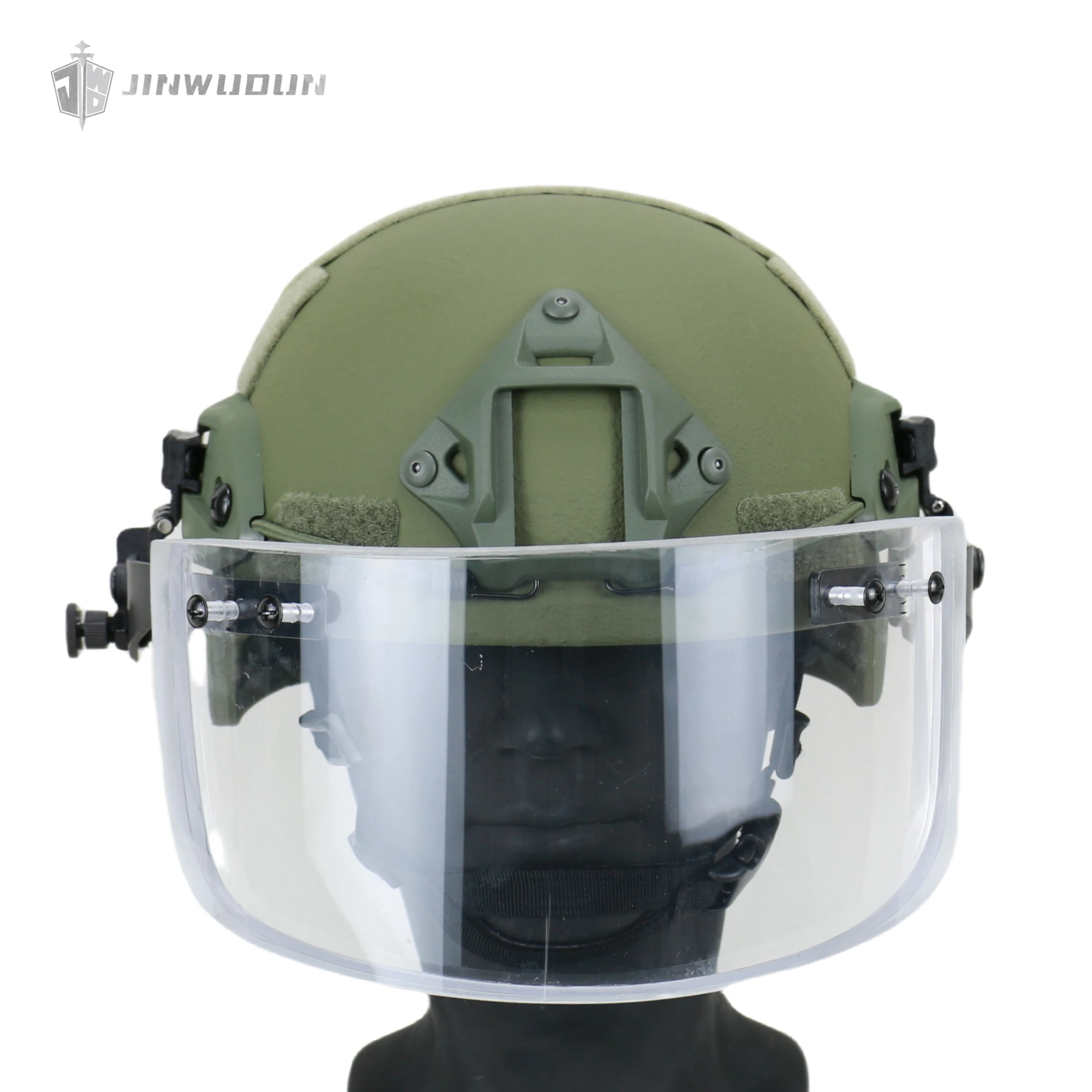 Visera balística NIJ IIIA con rieles Picatinny para casco FAST/MICH - imagen 4