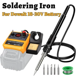 Soldador inalámbrico DeWalt 18V 20V con pantalla LCD y temperatura ajustable