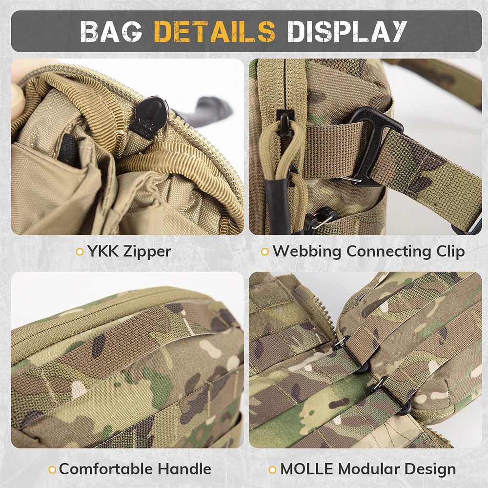 Riñonera táctica camuflaje multiusos EDC con múltiples compartimentos - imagen 3