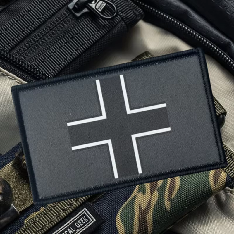 Parche táctico bandera cruzada con velcro gancho y bucle para chaleco - imagen 2