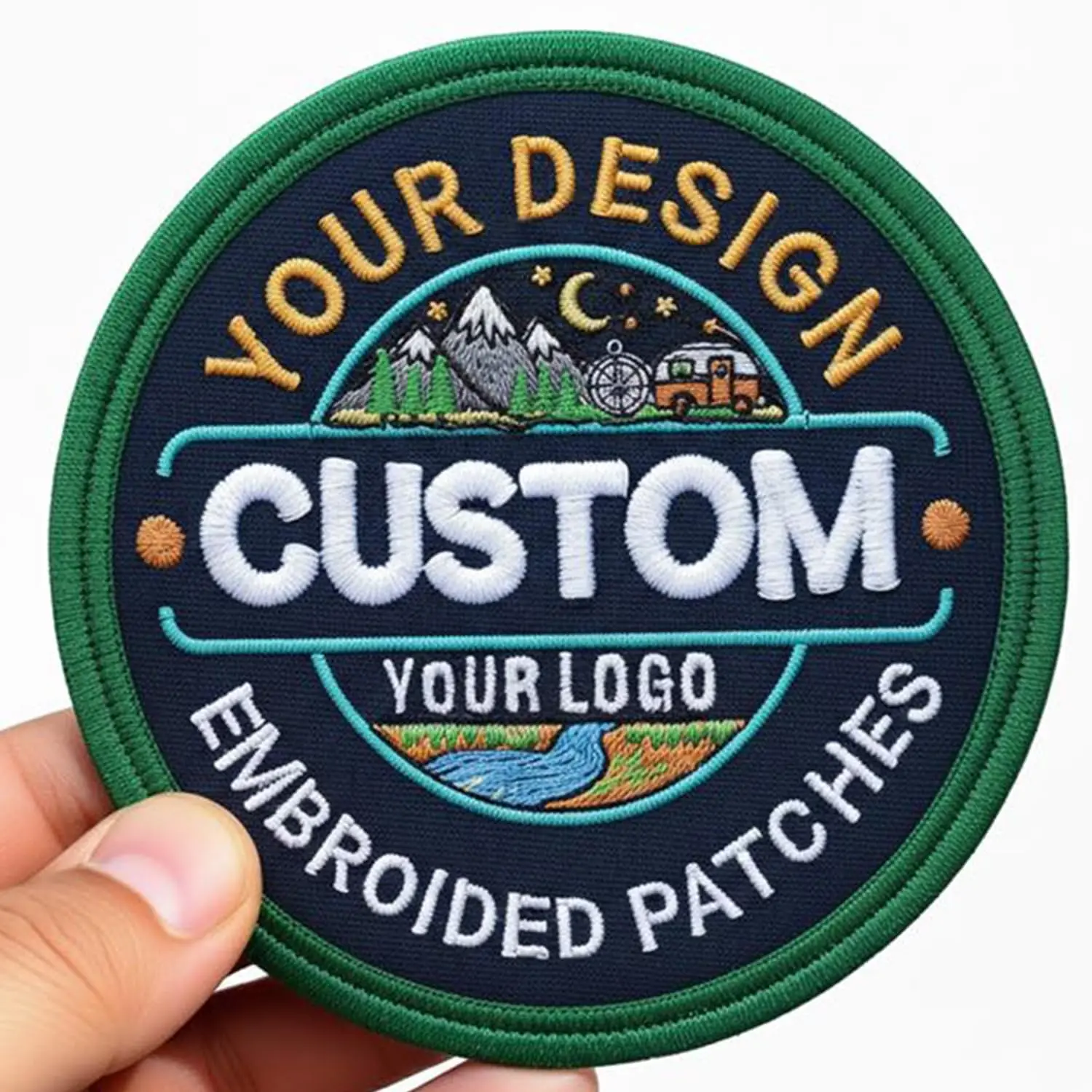 Parche bordado personalizado logotipo para chaquetas, gorras - imagen 3
