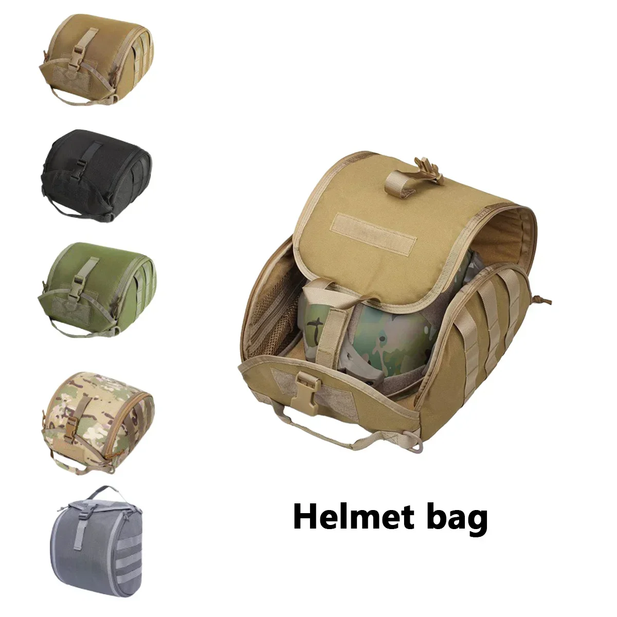 Bolsa táctica MOLLE para casco de combate, funda de transporte - imagen 3