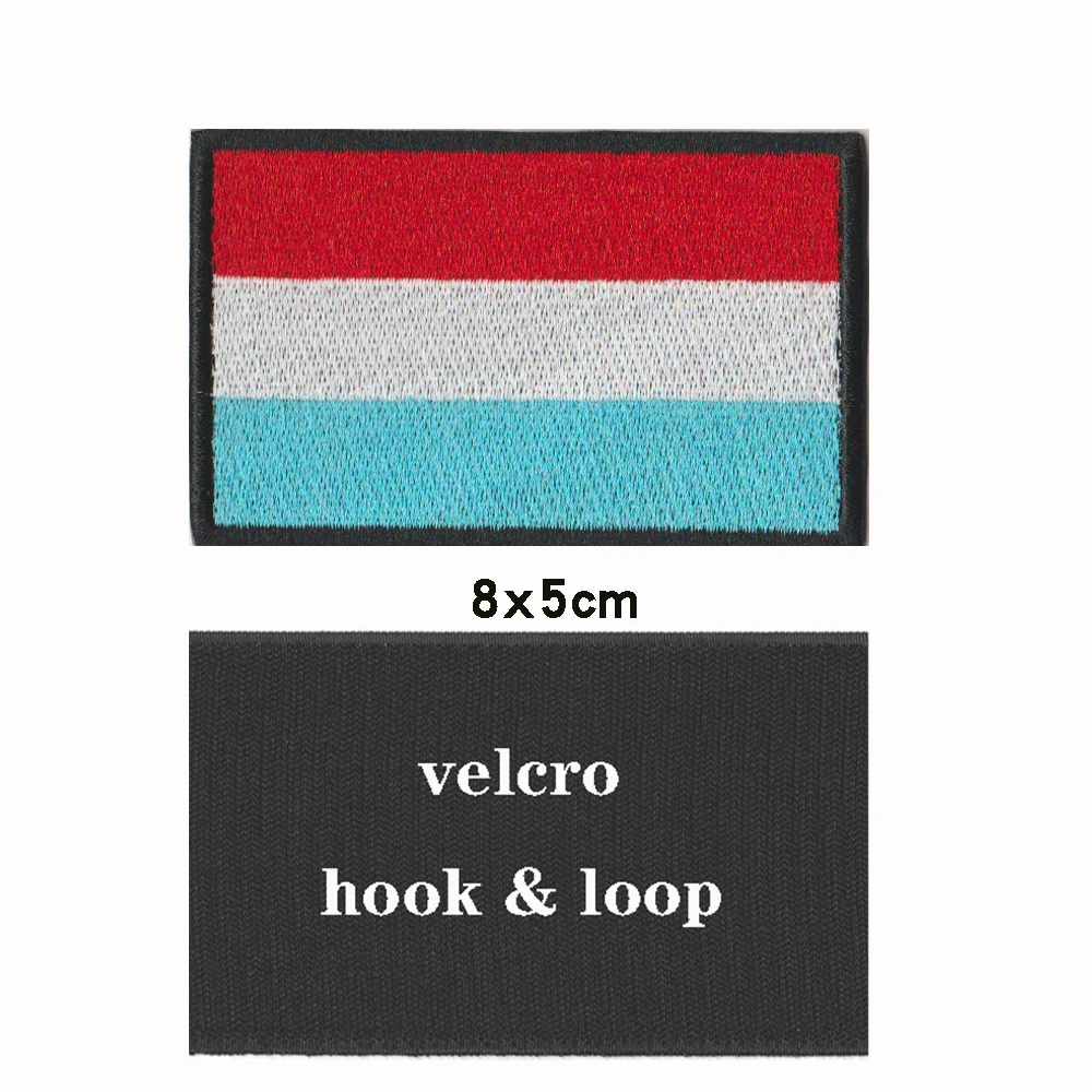 Parche bordado bandera Luxemburgo con velcro – Insignia moral militar - imagen 2