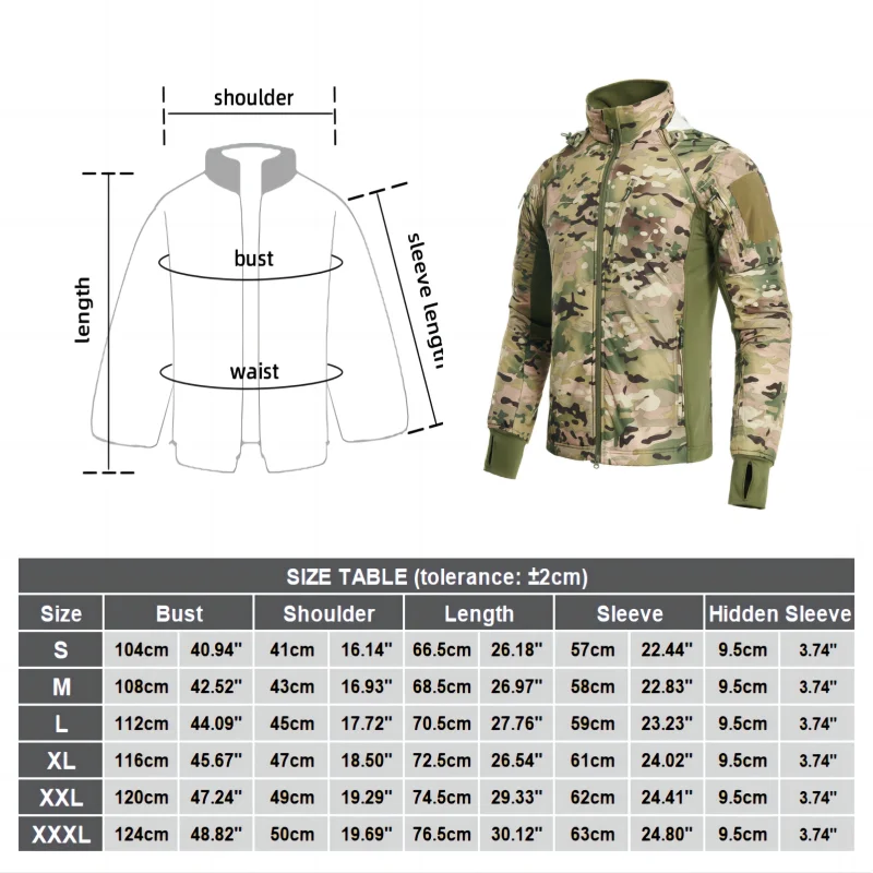Chaqueta táctica para hombre con capucha y diseño bomber