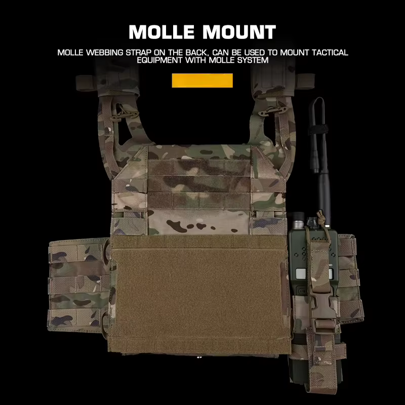 Bolsa radio táctica Serie R con MOLLE para Walkie Talkie y placa - imagen 4
