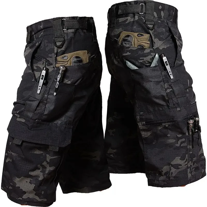 Pantalones cortos tácticos cargo camuflaje hombre – Secado rápido - imagen 5