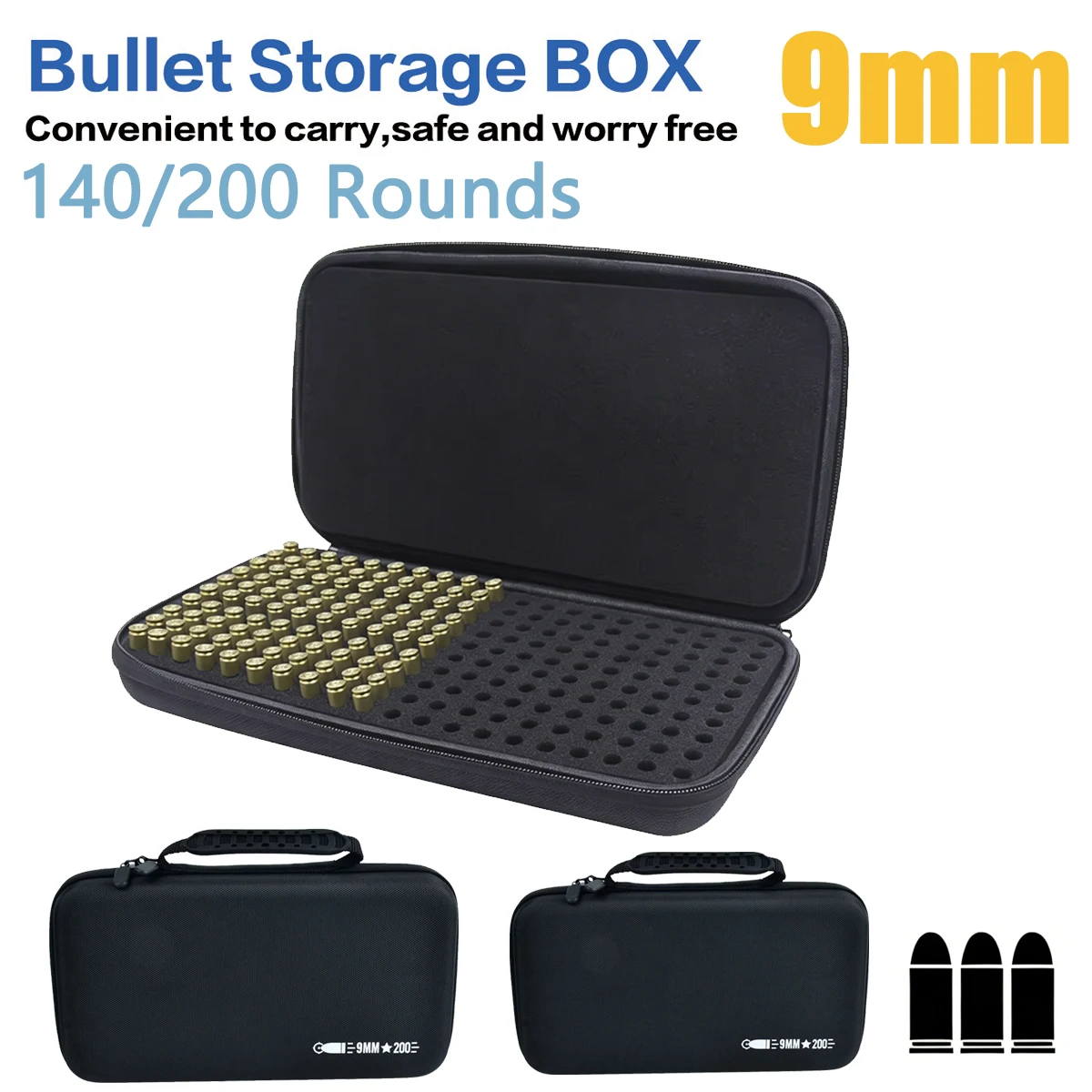 Caja portamunición táctica multi-calibre 9mm con cerradura de seguridad - imagen 2