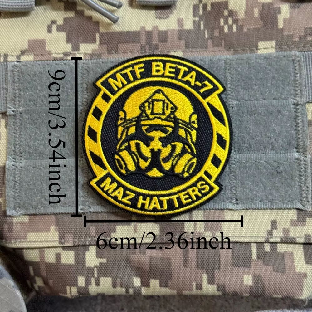 Parche táctico máscara antigás con gancho y bucle para mochila - imagen 4