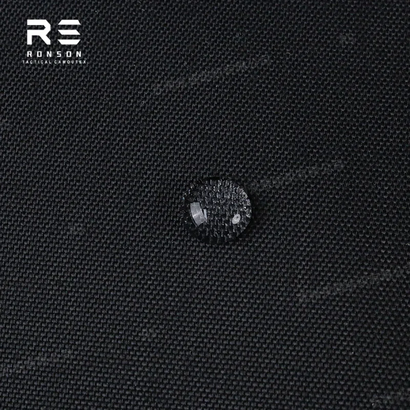 Tela Cordura táctica impermeable PU negra para mochilas