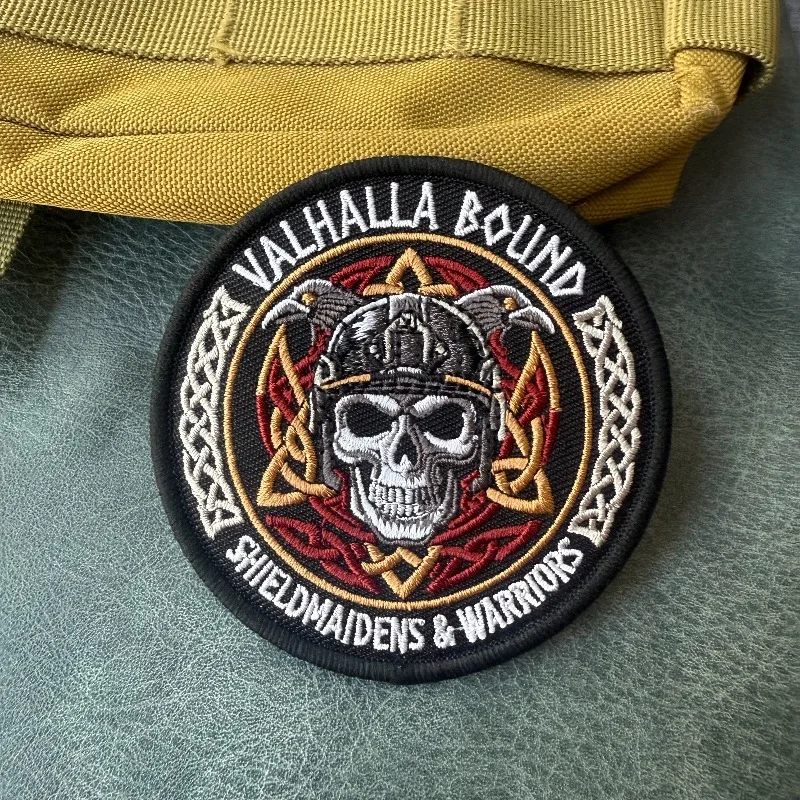 Parche táctico bordado calavera con gancho y bucle para chalecos - imagen 2