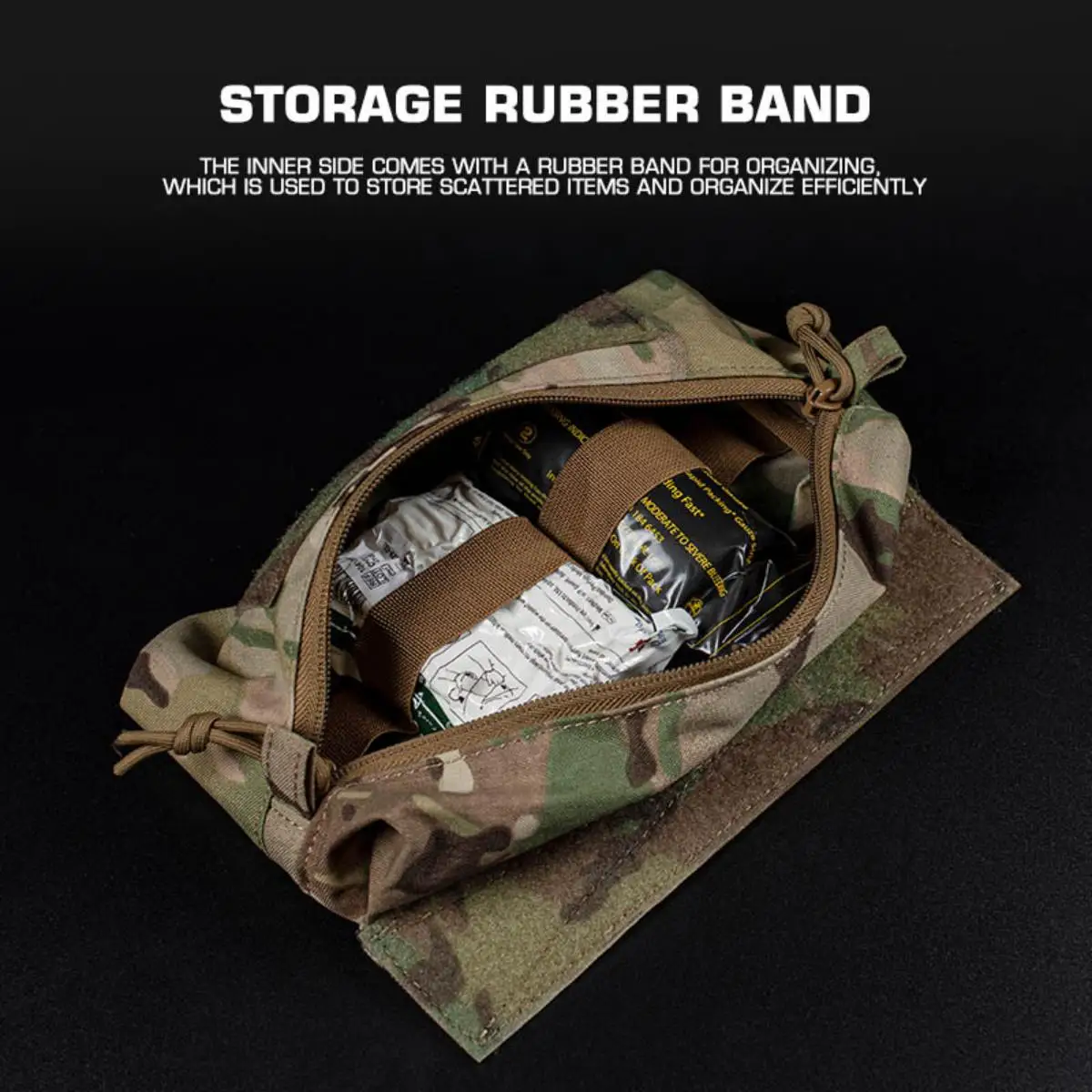 IFAK MOLLE bolsa drop con gancho y velcro para chaleco táctico - imagen 3