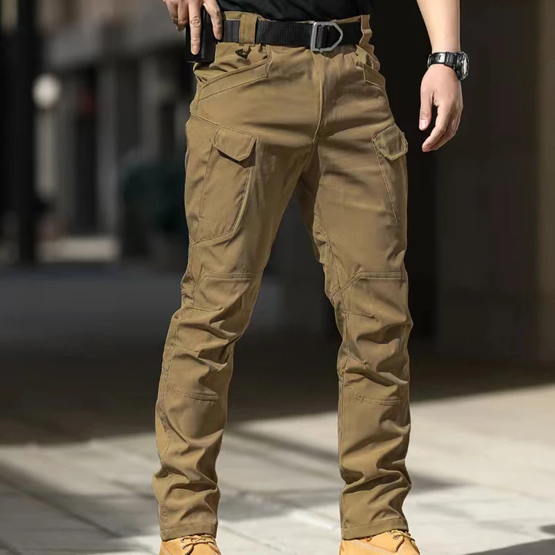 Pantalones tácticos cargo softshell elásticos para senderismo - imagen 5