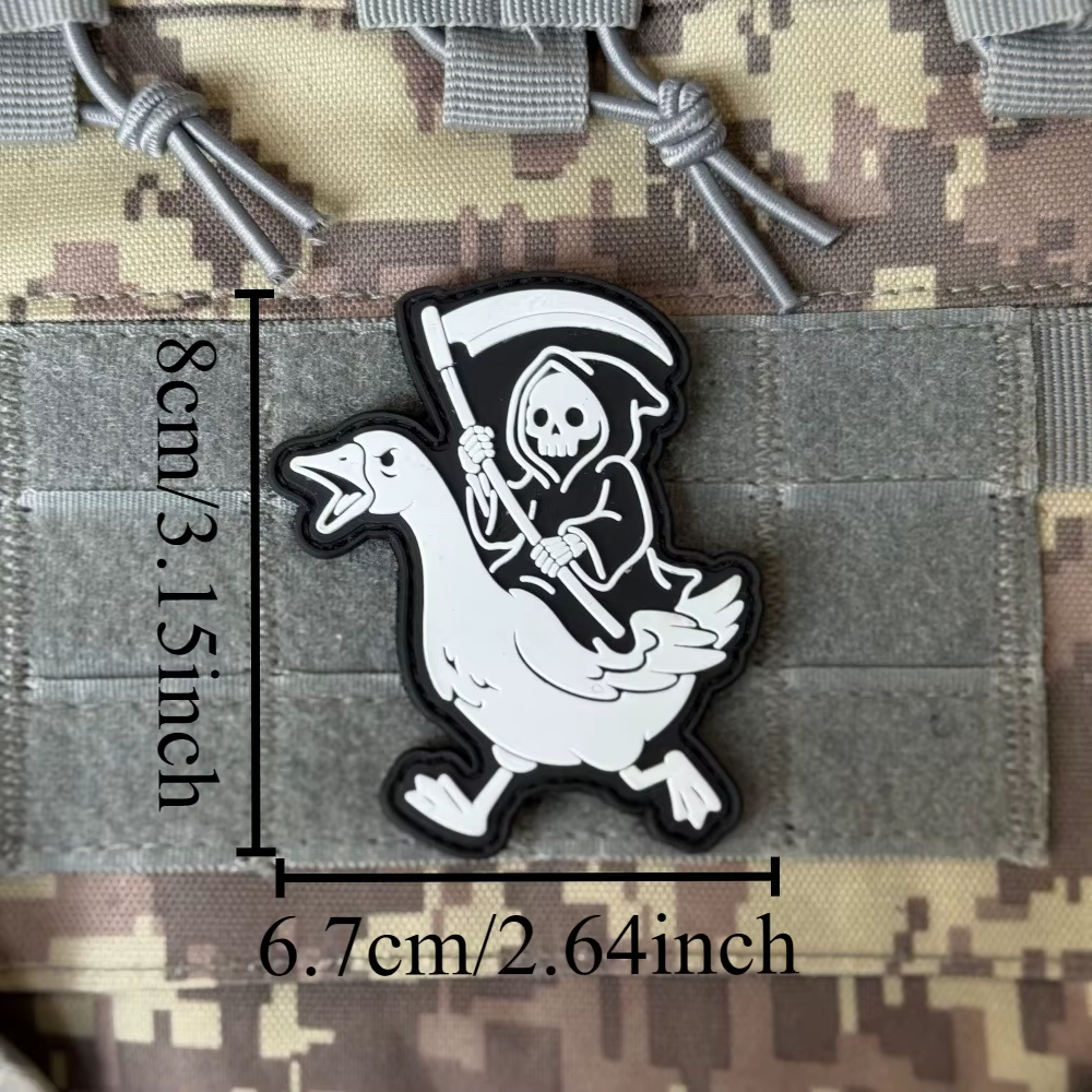 Parche táctico moral PVC con gancho y bucle Gran Ganso Blanca - imagen 2