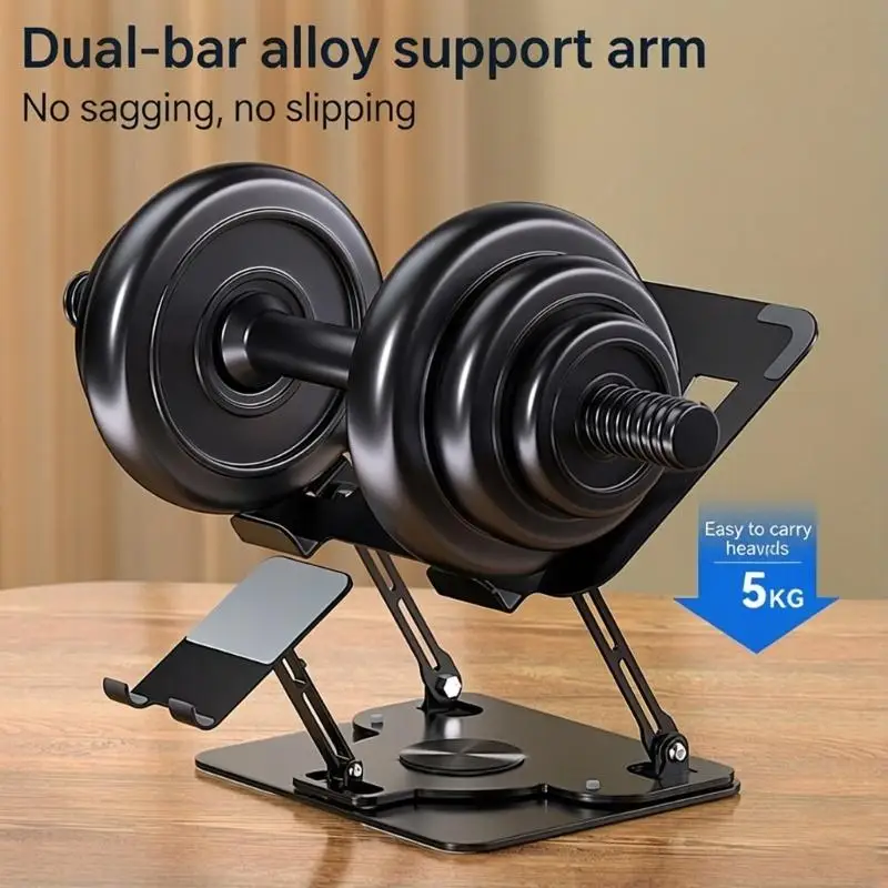 Soporte para portátil plegable giratorio 360° con base móvil - imagen 5