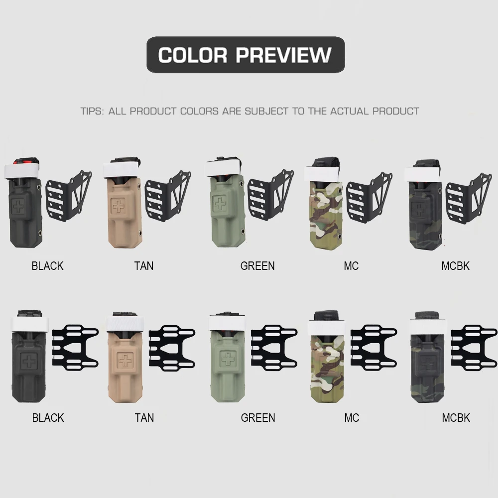 Funda de torniquete MOLLE de nailon EMT para caza táctica y airsoft - imagen 5
