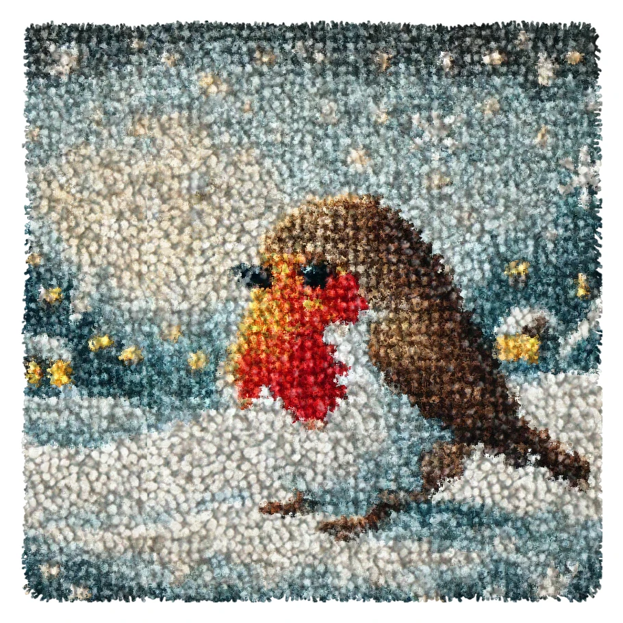 Kit alfombra gancho pestillo animales marinos – Artesanal infantil - imagen 4