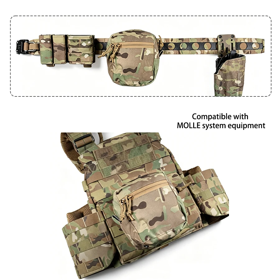 Bolsa táctica MOLLE multifuncional riñonera con organizador interno - imagen 4
