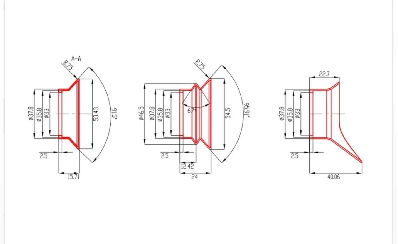 PVS14 Gafas visión nocturna – Funda ocular de goma con base - imagen 5