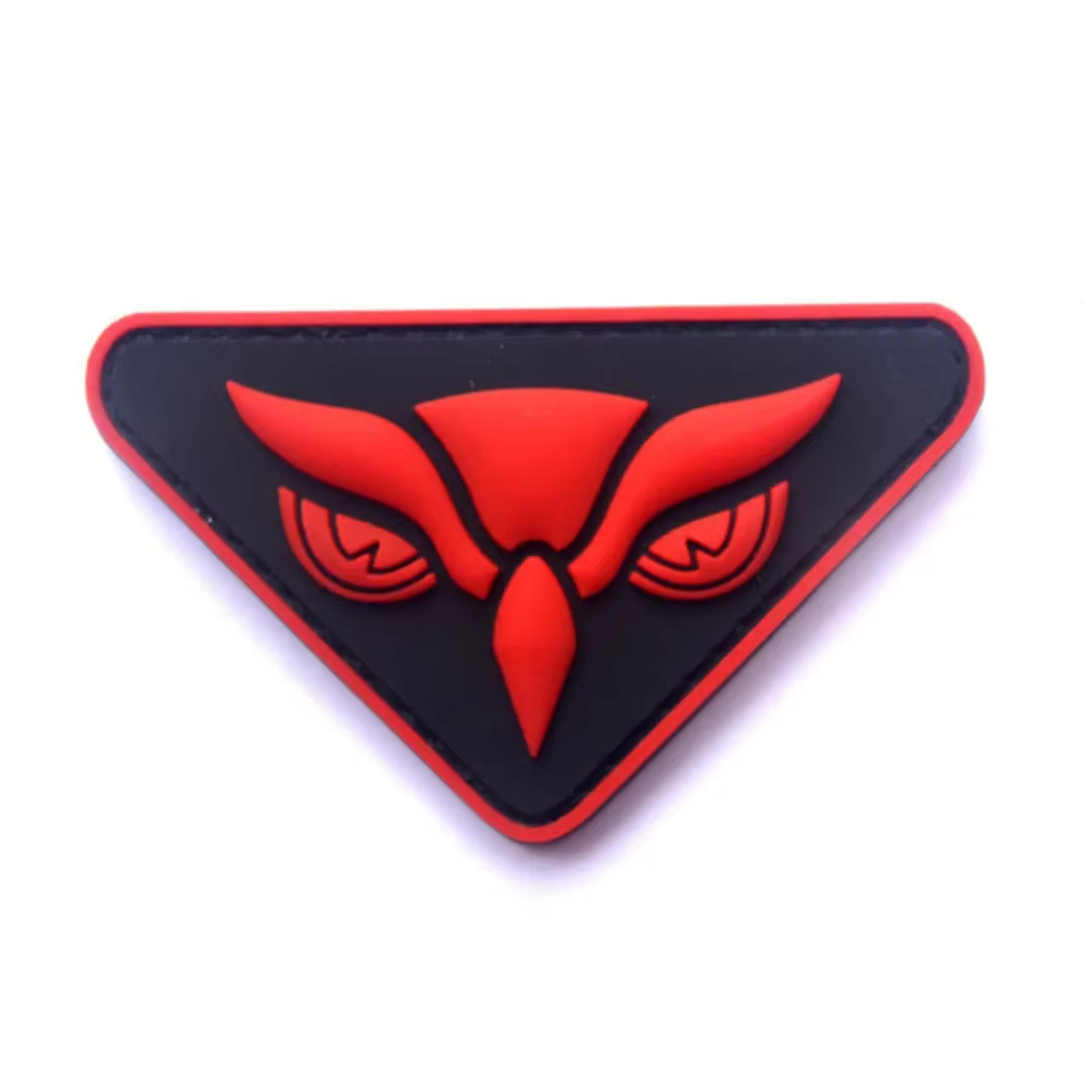 Parche PVC 3D ojo de búho táctico con velcro para mochila - imagen 5