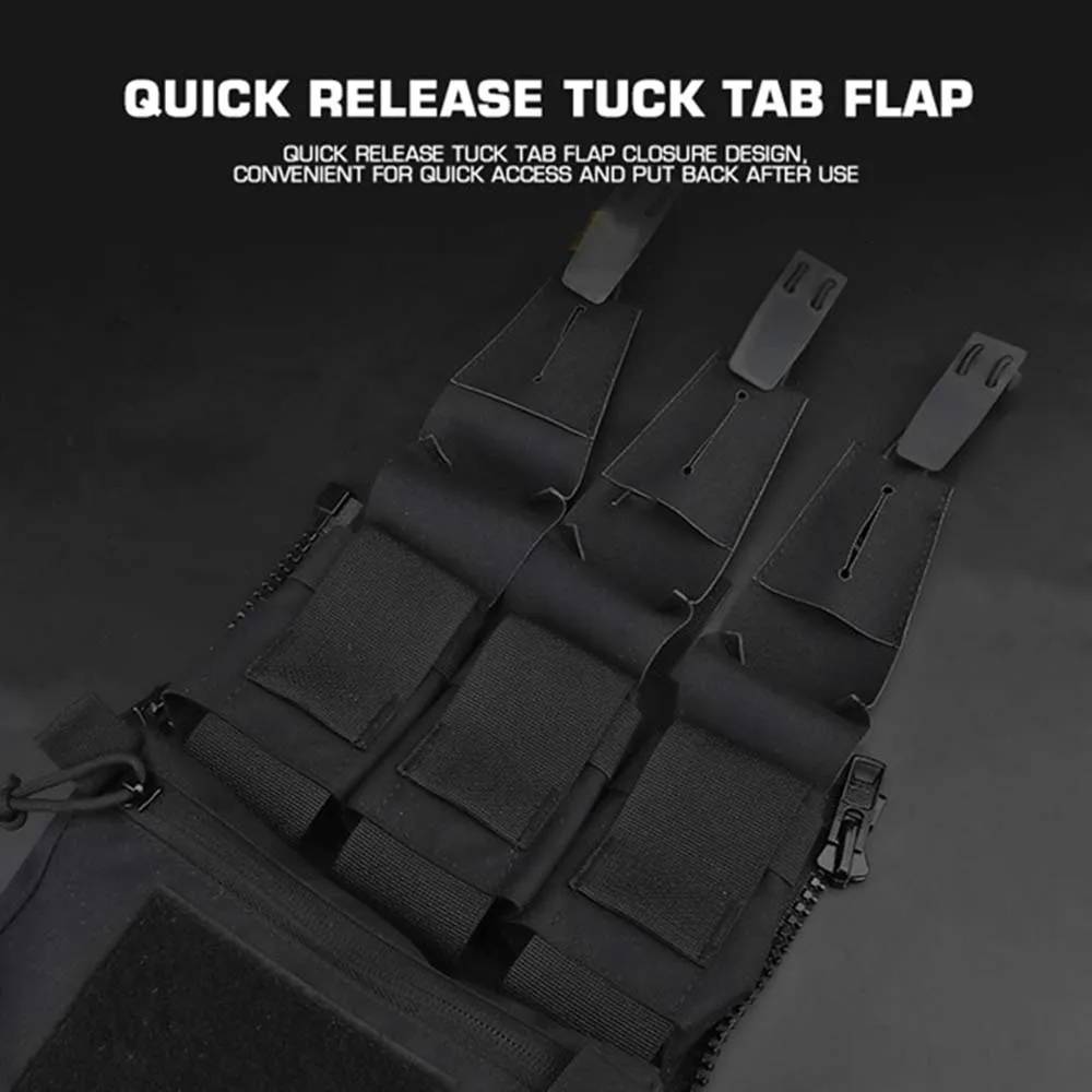 Panel trasero táctico V5 modular con bolsa MOLLE para portaplacas - imagen 4