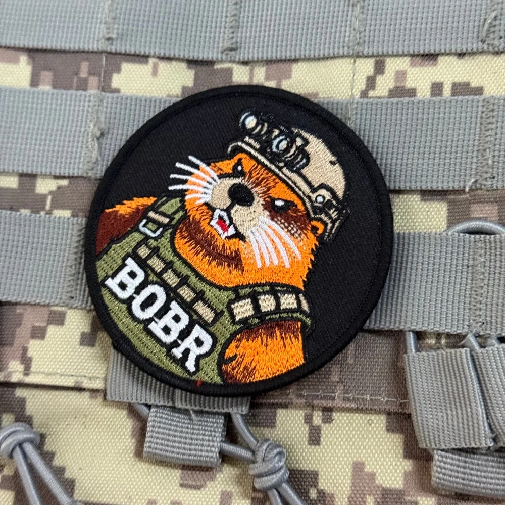 Parche táctico Bobr Morale bordado castor polaco con gancho y bucle - imagen 4