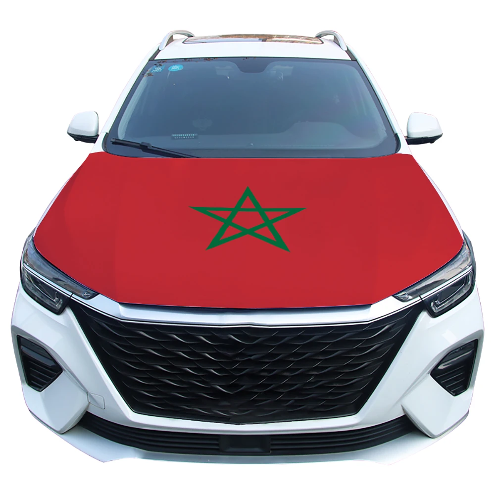 Cubierta de capó con bandera nacional de Marruecos para vehículos - imagen 4