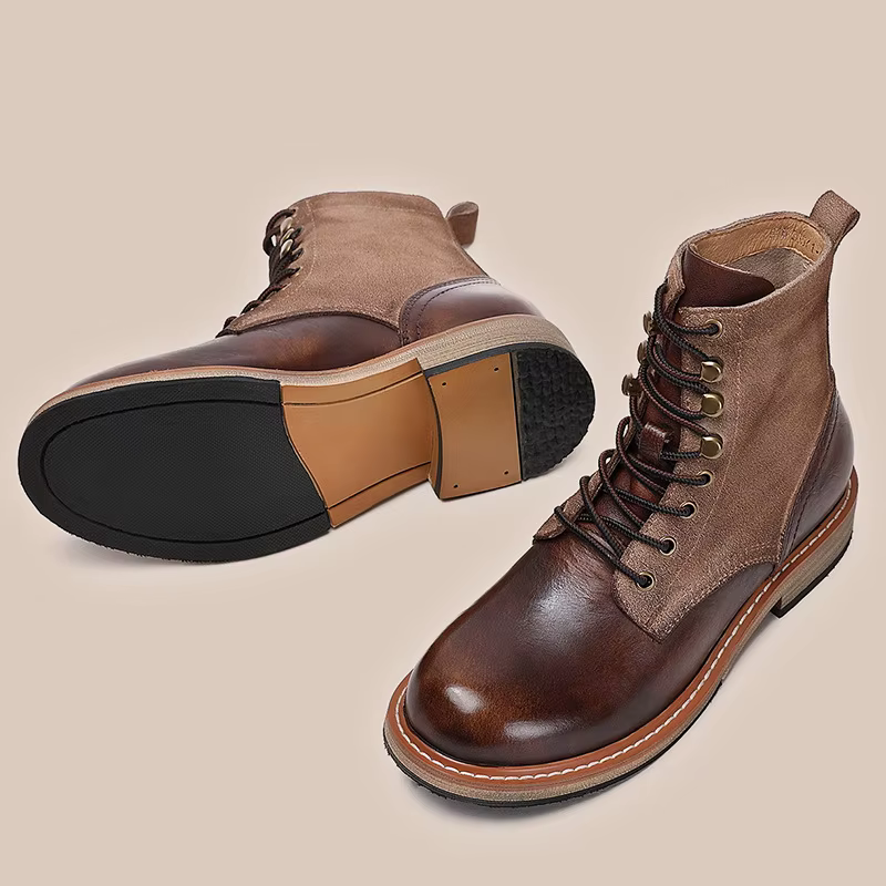KOWM Botas Tácticas Piel Britânica Suela Gruesa Senderismo - imagen 3