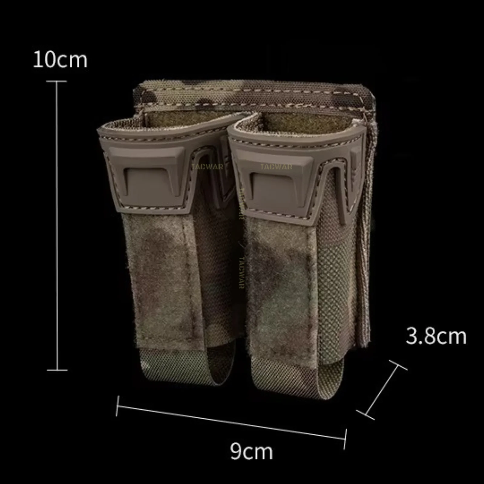 Bolsa doble para pistola con solapa extraíble – MOLLE cinturón y placa - imagen 4