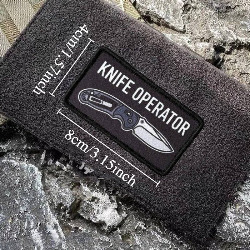 Parche táctico operador cuchillo con velcro - imagen 2