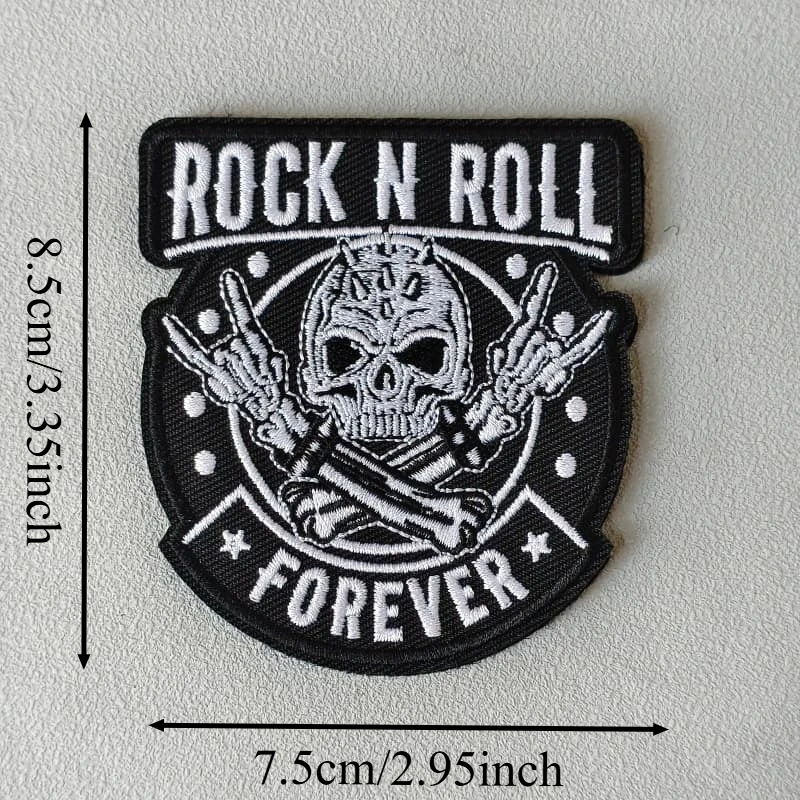 Parche táctico bordado calavera punk con gancho y bucle para mochila - imagen 5