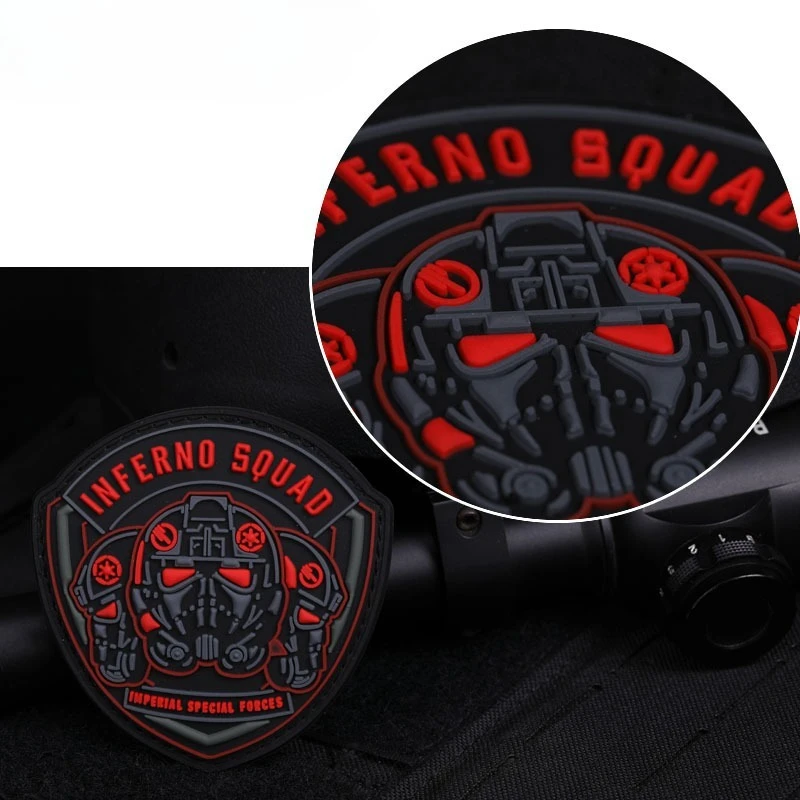 Parche táctico Hell Squad – Insignia velcro PVC para equipamiento - imagen 5