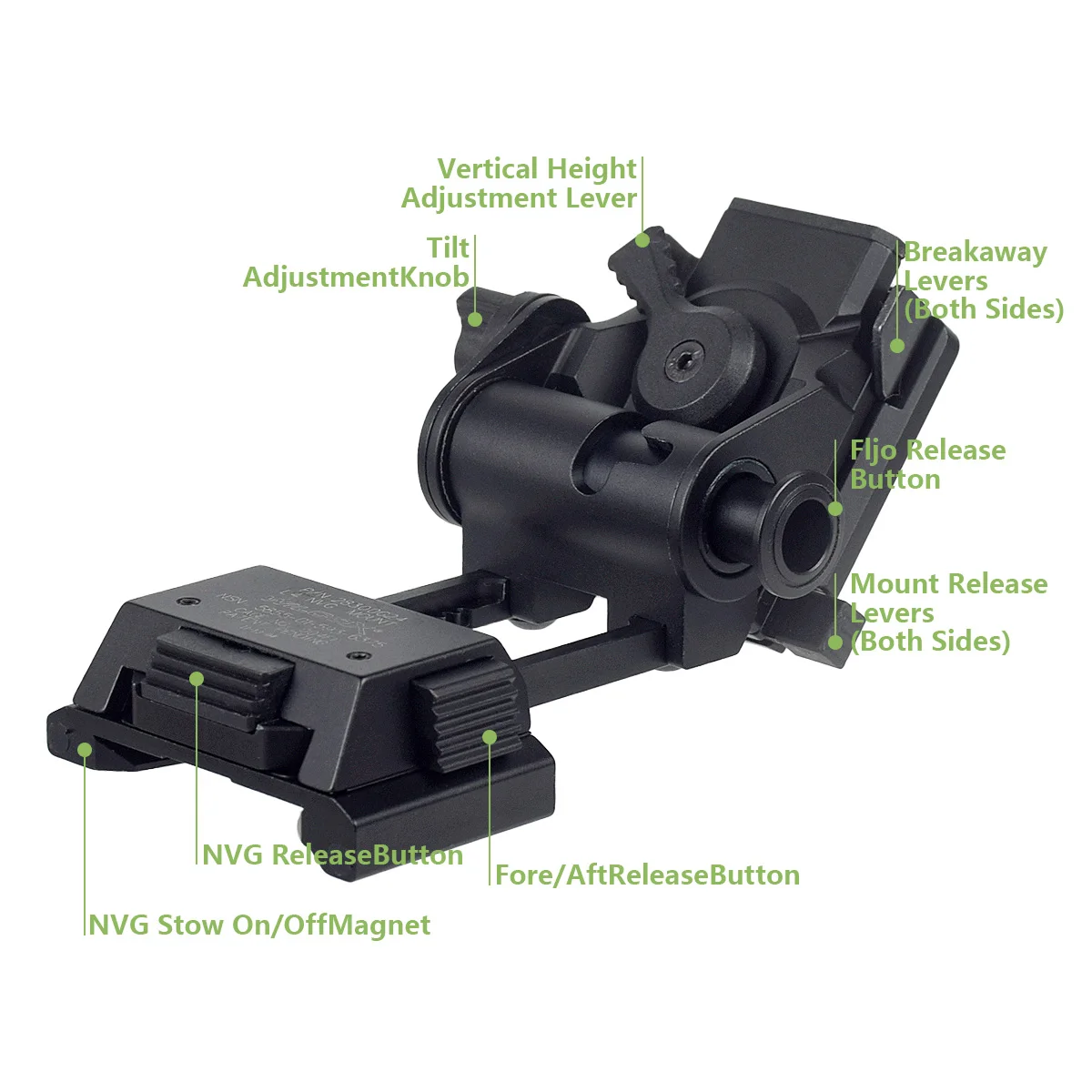 L4G24 Soporte táctico NVG Bridge metálico para PVS-14 en casco - imagen 5