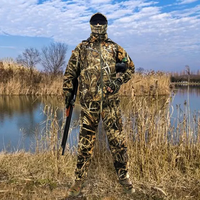 Jeskinman Chaqueta con capucha y pantalon impermeable camuflaje bionico - imagen 3