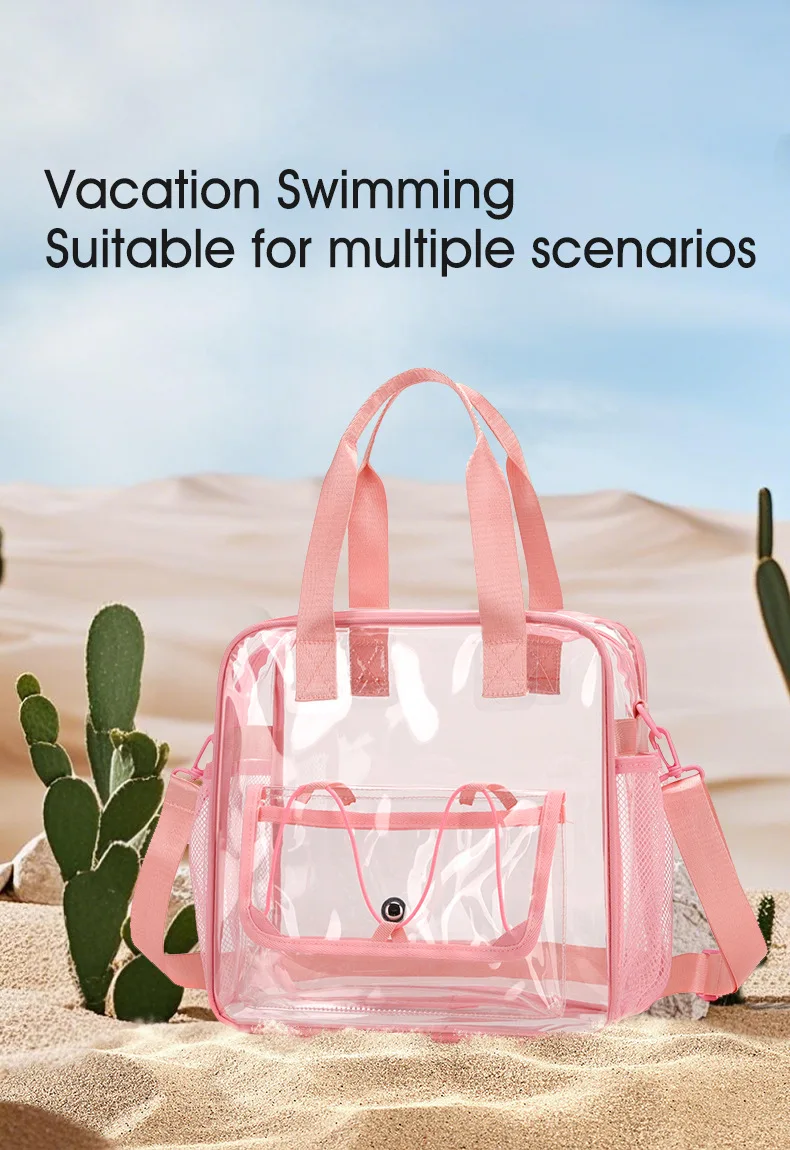 Bolso deportivo transparente en tonos disponibles