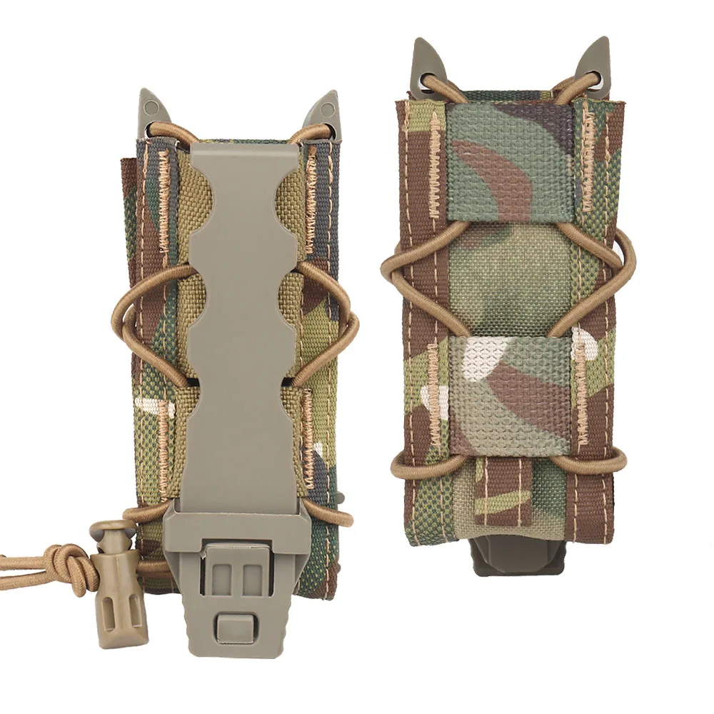 Funda táctica para revistas 9mm con MOLLE y cuchillo - linterna - imagen 2
