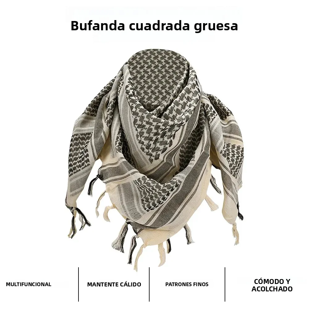 SINAIRSOFT Shemagh táctico desierto – Keffiyeh para cabeza y cuello - imagen 2