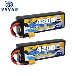 Batería LiPo VSVAW 2S 7,4V 4200mAh 80C XT60/EC5/T para RC