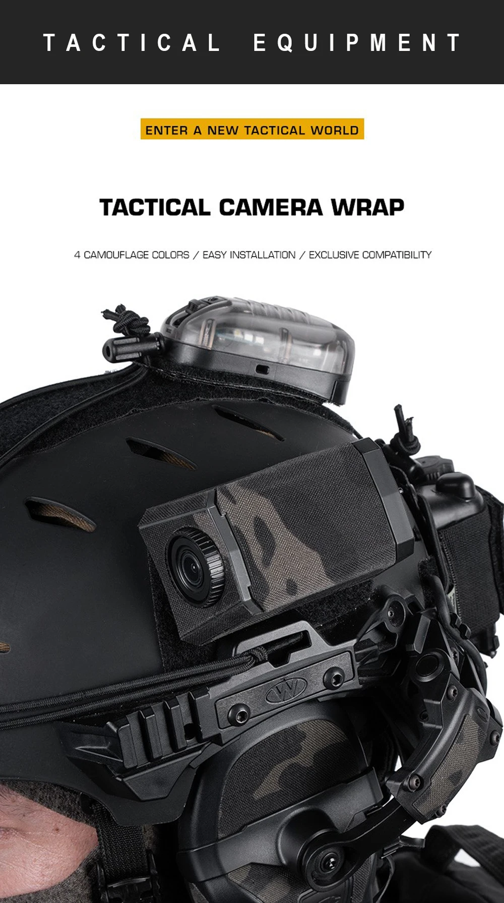 Vista frontal del parche de camuflaje KOLINLOV mostrando textura Cordura