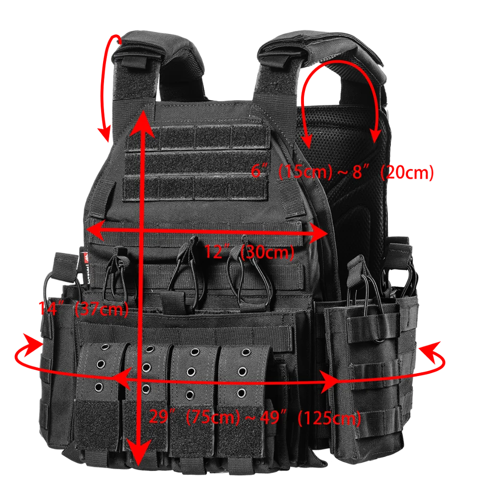 YAKEDA Chaleco táctico modular en nailon de alta densidad airsoft - imagen 5