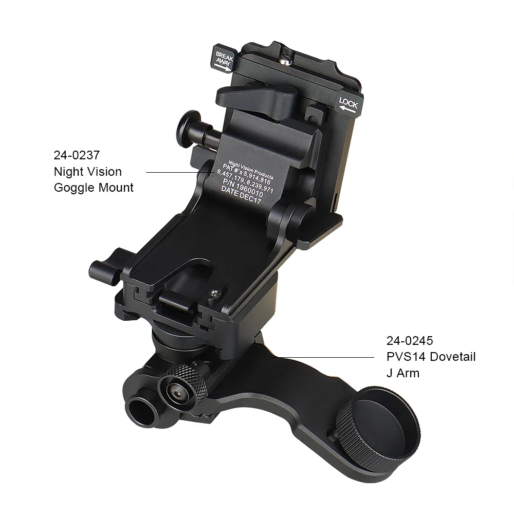 Soporte NVG aluminio para casco con brazo visor nocturno PVS - imagen 5