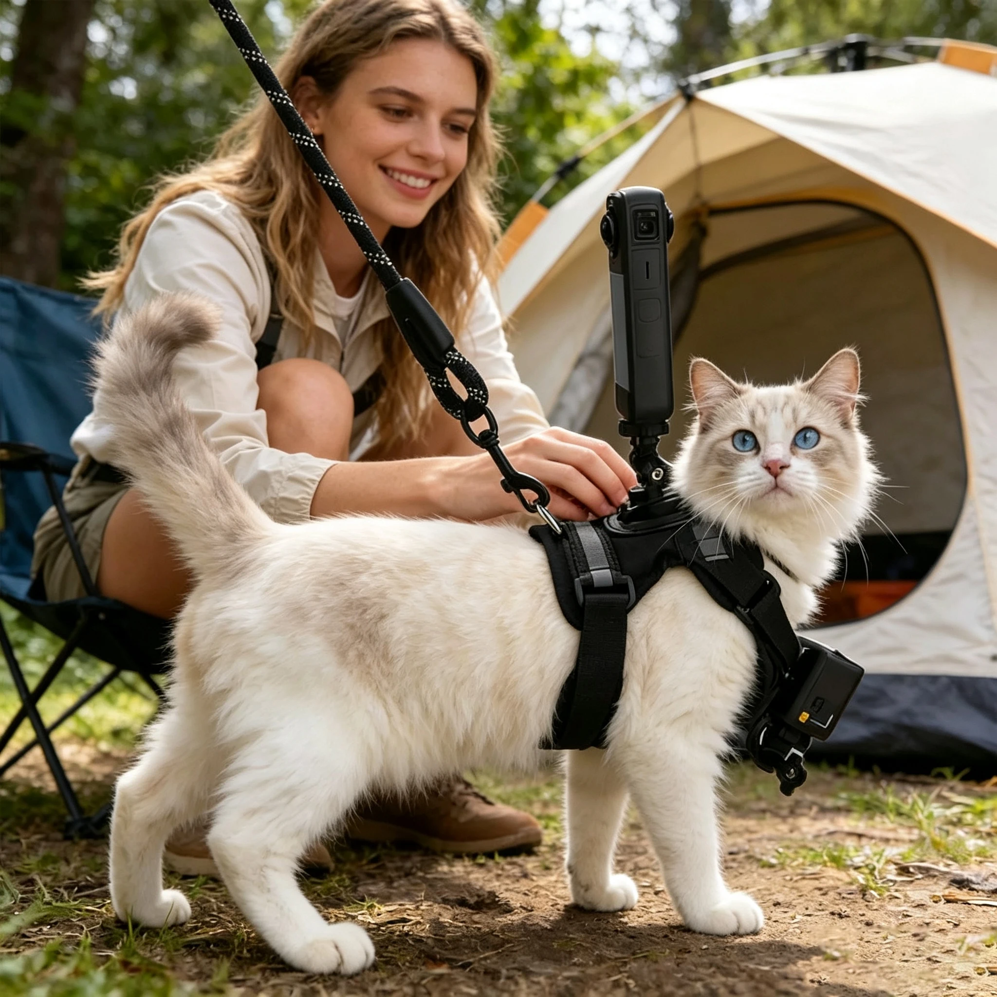 JOAXOR Arnés para gatos ajustable antiescape ligero doble agarre - imagen 5