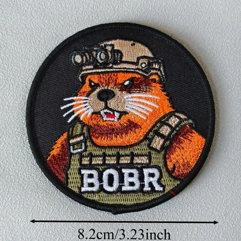 Parche táctico Bobr Beaver bordado gancho y bucle para chaleco - imagen 3