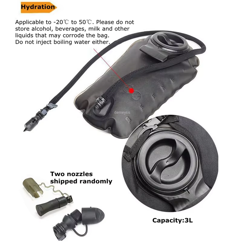 Bolsa de agua táctica 3L MOLLE para hidratación ciclismo exterior - imagen 5