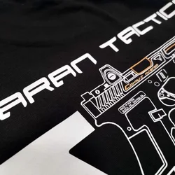 Camiseta táctica de algodón con estampado militar de manga corta