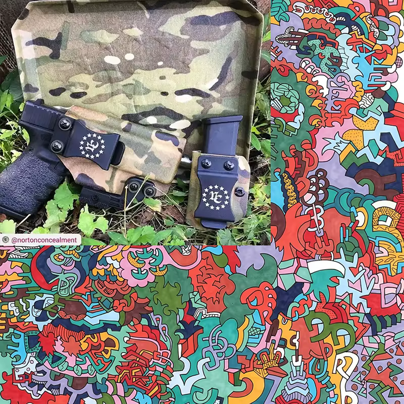 Funda para cuchillo KYDEX camuflaje pirata termoformada