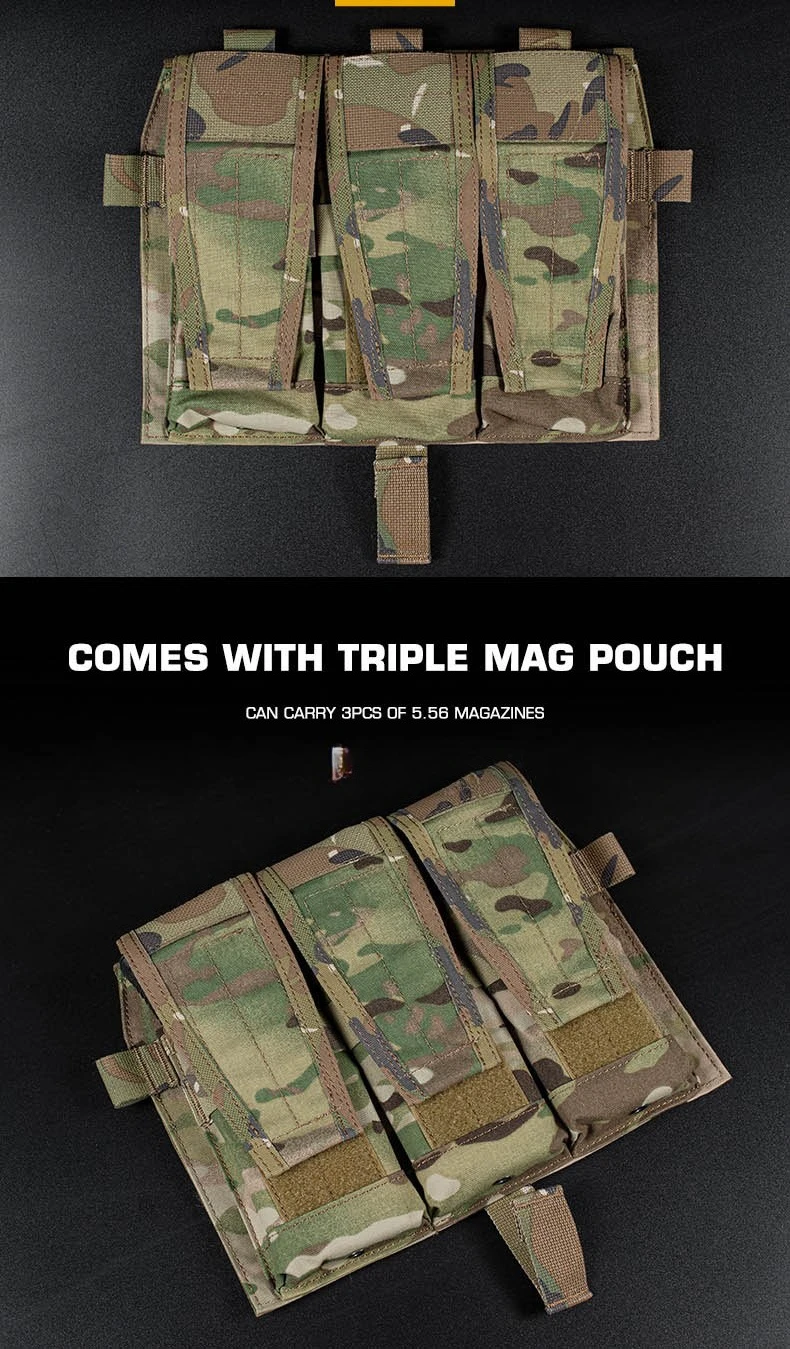 Porta Cargadores Triple Magnético 5.56 – Compatible MOLLE AVS SPC - imagen 2