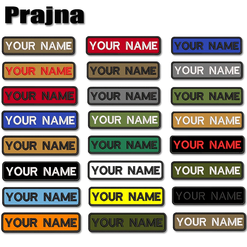 Parche bordado personalizado 10x2,5 cm
